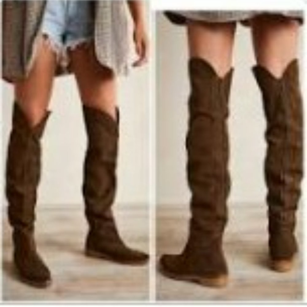 Banks over the knee boot